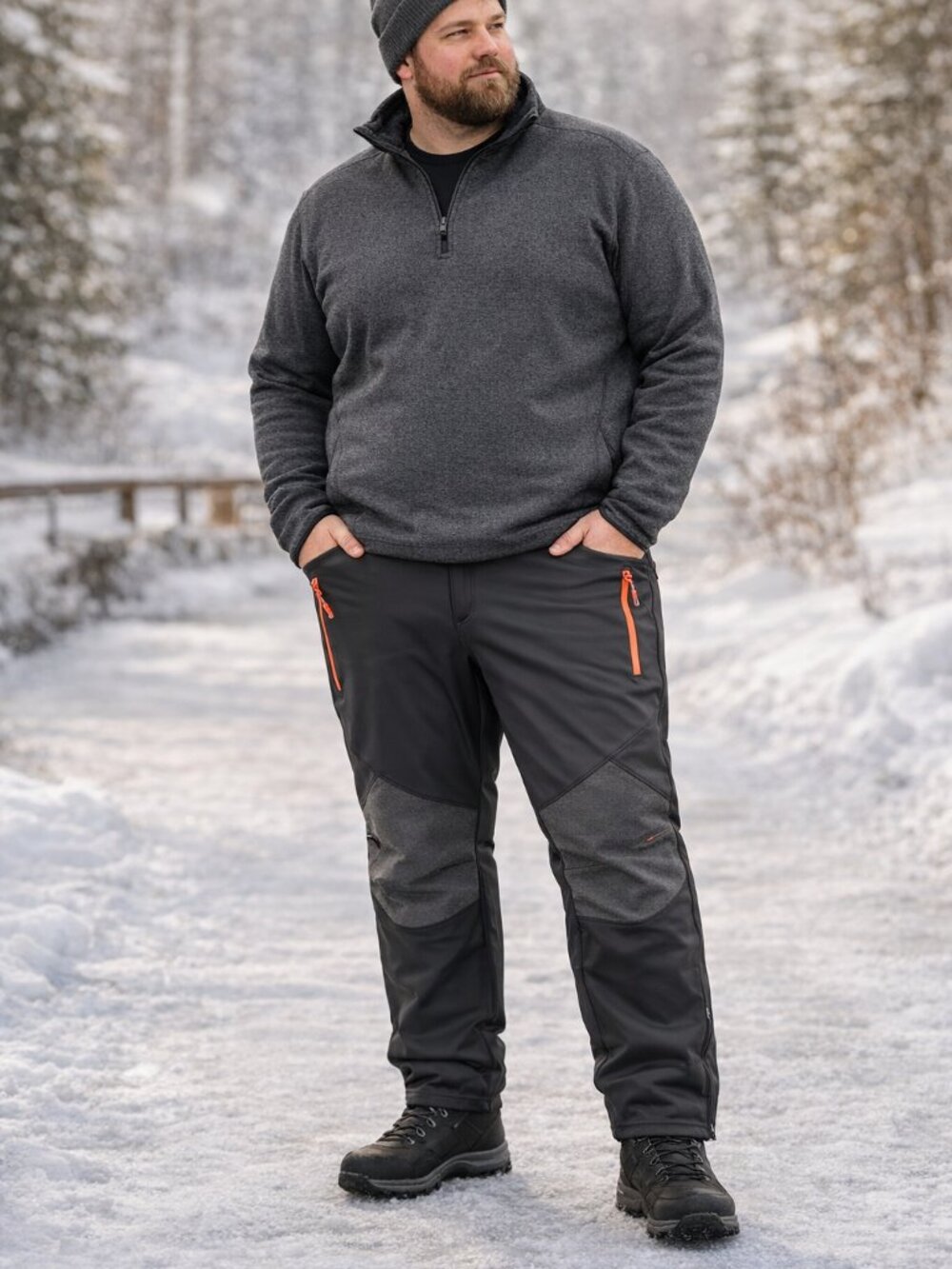 Men's Waterproof/ Windproof/Fleece Lined Snow Pants - 46x32 NWOT